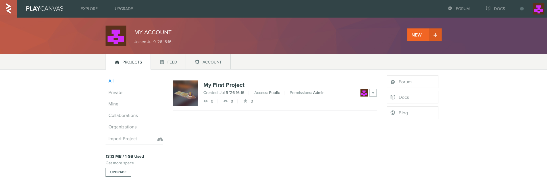 Projects Page