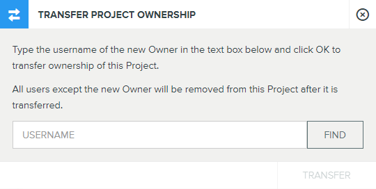 Transfer Ownership Dialog